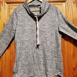 NWT Talbots gray cowlneck pullover